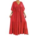 thumbnail image 2 of Robe d'Été pour Femmes 2024 Mode Grande Taille Robe Décontractée Col en V Manches 3/4 Ample Coton Fluide Bohème Robes Soleil Rabais de 50 % Liquidation!, 2 of 6