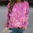 thumbnail image 1 of DPTALR Chandail à Col Rond Imprimé pour Femmes, Manches Longues, Blouse Confortable, 1 of 5