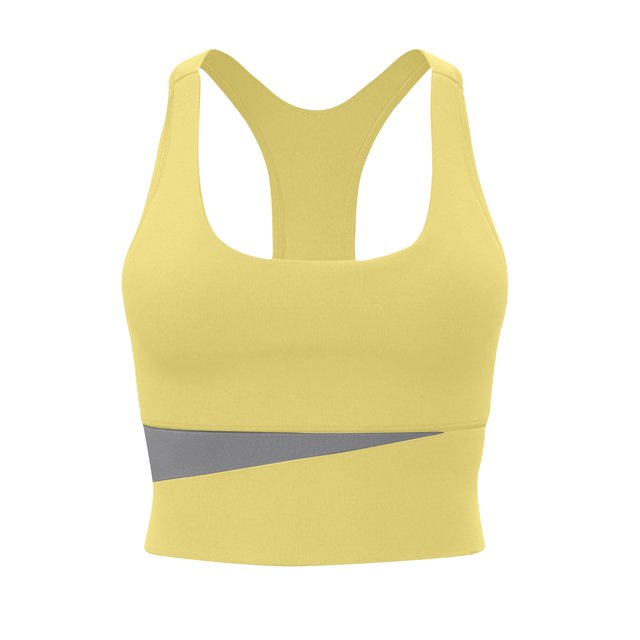 Yuyuzo Sports Bras for Women Wireless Full Coverage Colorblock Seamless Racerback Push up Workout Tank Tops