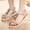 Pink, variant on Earth Origins Sandals Women's Shoes Summer Ethnic Style Slippers Beach Seaside Bohemian Vintage Straw Platform Retro Mid Heels Sandals Womens Flats Sandals on Clearance