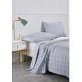 thumbnail image 3 of Chaps 3-Piece Jersey Knit Microfiber Quilt and Sham Set - Solid Coverlet Comforter, 3 of 7