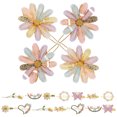 thumbnail image 3 of 18Pcs Strass Papillons Pinces à Cheveux Cristal Fleur Coeur Barrettes pour les Femmes Filles, 3 of 8