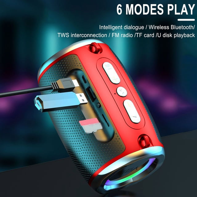 LSLJS Intelligent Bluetooth Speaker Bluetooth Small Speakerhigh Sound Quality High Volume Car Mounted Household Card Insertion Subwoofer, Home Accessories