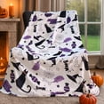 thumbnail image 1 of Hitime Halloween Throw Blanket - Halloween Black Candy Cat, Ultra-Soft Plush Blanket, Lightweight Warm Decor for Bed, Couch, Movie Nights (Throw - 50"x60"), 1 of 7