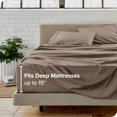 thumbnail image 3 of Bare Home Premium 1800 Collection Ensemble de Draps 4 Pcs, Double-TG, Taupe, 3 of 10
