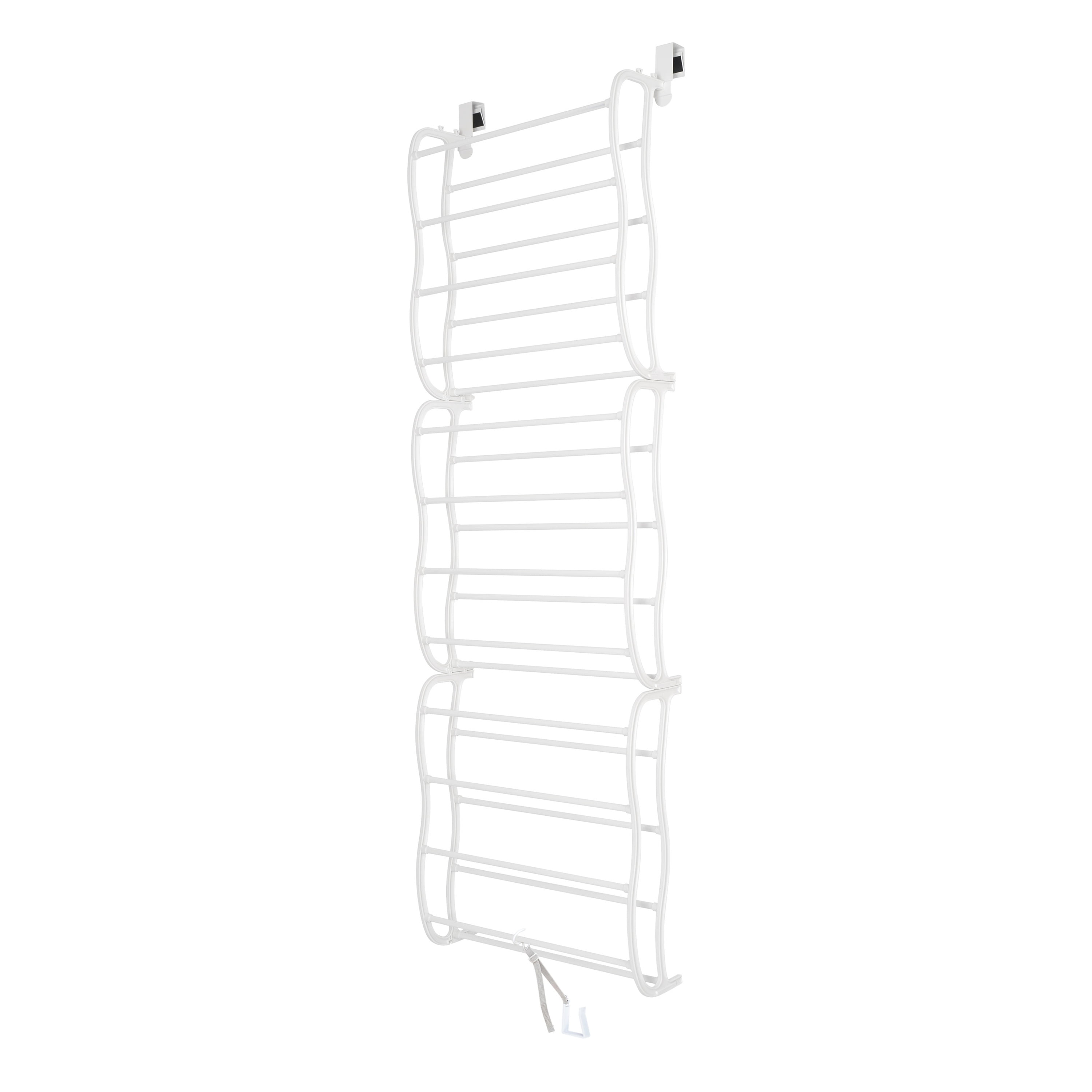 Mainstays over the Door Shoe Rack Storage Organizer 36 Pair White