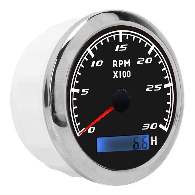 Rpm Gauge, Low Power Consumption Tachometer Gauge For Automotive Black