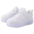 thumbnail image 3 of Chaussures de Patin Lumineuses pour Filles, Espadrilles à Semelles Épaisses avec Roues, Rechargeables par USB, Roulettes, Chaussures Mode, 3 of 8