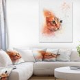 thumbnail image 1 of Beautiful Brown Kitten Watercolor - Animal Canvas Art Print, 1 of 1