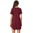 thumbnail image 3 of CNKOO Women‘s Mini Dress Short Sleeve V Neck Pleated Solid Color Tunic, 3 of 9
