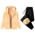 thumbnail image 1 of Gspmoly Mens Tshirts, Men'S Casual Oversize Solid Color Drawstring Trouser Long Sleeve Hooded Set Summer Tops Holiday Deals, 1 of 2