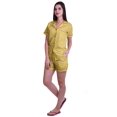 thumbnail image 2 of Moomaya Cotton Shorts Pj Set For Women Notch Collar Short Sleeve Nightdress, 2 of 6