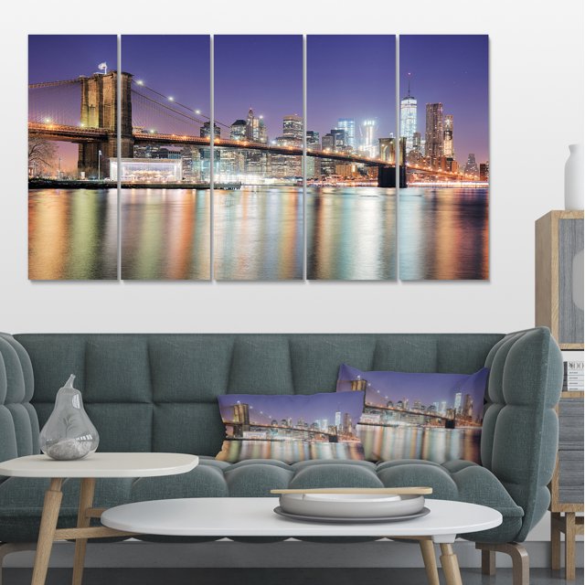 New York City with Freedom Tower - Cityscape Canvas Print