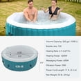 thumbnail image 2 of CO-Z 7' Inflatable Hot Tub Portable 4-6 Person Round Spa Tub for Patio Backyard Green, 2 of 9
