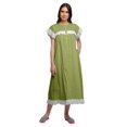 thumbnail image 1 of Moomaya Chemise de Nuit Imprimée pour Femme Mi-Mollet en Coton à Manches Courtes, 1 of 6