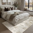 thumbnail image 2 of BERTHMEER 8'x10' Area Rugs for Living Room Bedroom Dining Room Office Farmhouse Abstract Neutral Distressed Contemporary Machine Washable Rugs Carpets, Gray Golden, 2 of 3