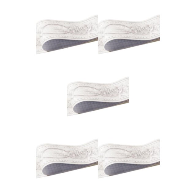 Decodeary Wood Marbling SelfAdhesive Skirting Line Exquisite Workmanship And Retro Fashion PVC Waterproof Waist Line For Wall PVC white peony 5Set