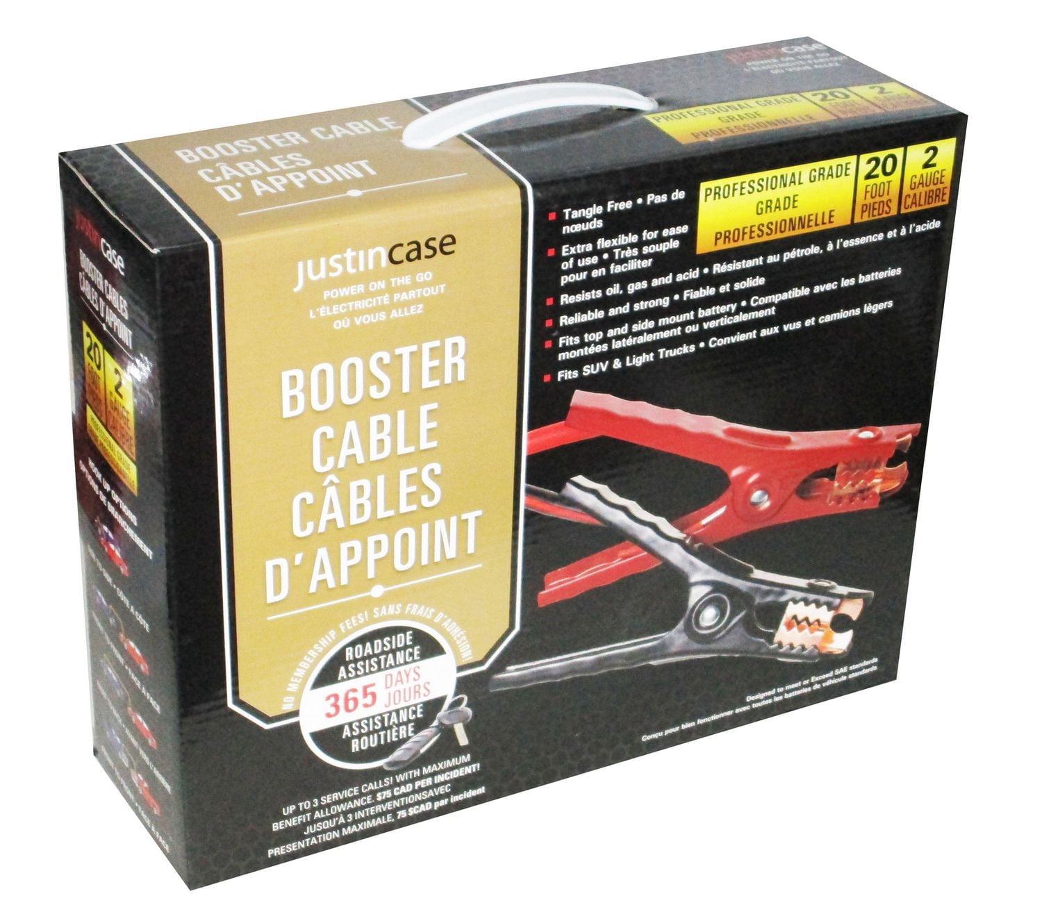 Justin Case 20 foot 2 Gauge Booster Cables
