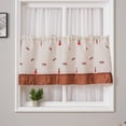thumbnail image 1 of Window Valance Curtain Panels, Short Rod Pocket Light Blocking for Small Kitchen Bathroom Basement, Polyester, Multicolor, 1 Panel (100x60cm), 1 of 6