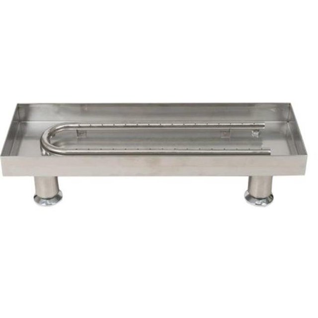 Burner Pan with U-Straight Burner, Stainless Steel