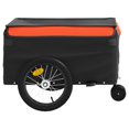 thumbnail image 5 of vidaXL Remorque de Vélo Noir et Orange 45 kg Fer, 5 of 5