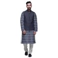 thumbnail image 1 of Atasi Indian Kurta Pyjama Jacket Set For Men Printed Classic Casual Clothing, 1 of 5