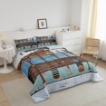 thumbnail image 3 of Erosebridal Retro Paddle Bedding King Comforter Set, Rustic Lake House Old Barn Door Down Comforter, Reversible 3pcs, Ultra Soft, 3 of 7