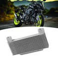 thumbnail image 3 of Refroidisseur d'Huile Moteur Radiateur d'Huile Moto Accessoire de Modification de Moto Alliage d'Aluminium Argenté Refroidisseur d'Huile Moteur Radiateur 15 Rangées Universel Moto, 3 of 8