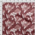 thumbnail image 3 of oneOone Cotton Jersey Maroon Fabric Florals Sewing Material Print Fabric By The Yard 58 Inch Wide-AAC, 3 of 4