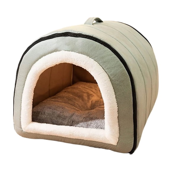 Indoor Cat Bed with Orthopedic Support Warm Deep Sleep Tent Removable Washable Cushion Enclosed for Comfort and Recovery