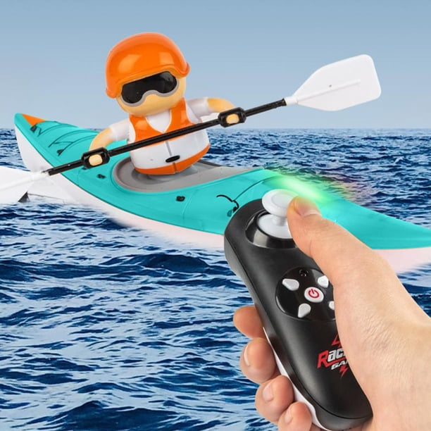 DEERC Bateau Kayak Araignée RC 2,4 GHz Avec LED – Étanche Pour Piscine, Lac, Baignoire – Cadeau Enfant 4-8 Ans
