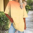 thumbnail image 4 of cfhntfmh Hauts Grande Taille pour Femmes Été Tunique Ample à Col Rond Blouse à Manches Courtes Basique Tendance T-Shirts Dégradés, 4 of 7