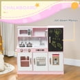 thumbnail image 4 of Qaba Play Kitchen for Kids, Kids Kitchen Playset w/ Chalkboard, Ice Maker, 4 of 10