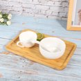 thumbnail image 2 of Bamboo Serving Tray Kitchen Accessories Hand-Made Dishes Plates, Serving Tray, Restaurant For Home Kitchen, 2 of 8