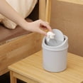thumbnail image 4 of Mini Poubelle de Bureau à Couvercle Rabattable pour Déchets pour Cuisine Salon Petit Seau de Rangement, 4 of 7