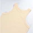 thumbnail image 4 of MIASHUI Women's Tops Sleeveless Full Length Ribbed Basic Tank Top Women Clothing,Beige,XS, 4 of 6