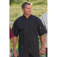 thumbnail image 1 of Uncommon Threads 0415-0101 Extra Small Short Sleeve Chef Coat in Black, 1 of 4