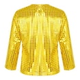 thumbnail image 2 of MIASHUI T-Shirt à Paillettes pour Garçons et Filles, Col Rond, Manches Longues, pour Fête de Carnaval, Or, 7-8 Ans, 2 of 6