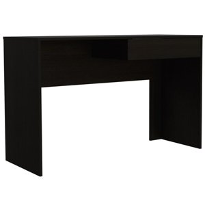 FM FURNITURE Tampa 1-Drawer Bureau d'écriture en bois en noir