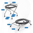 thumbnail image 3 of Chaise-combinaison Pliante Portable en Acier Inoxydable Antidérapante Chaise de Toilette Ergonomique pour Adultes, 3 of 7