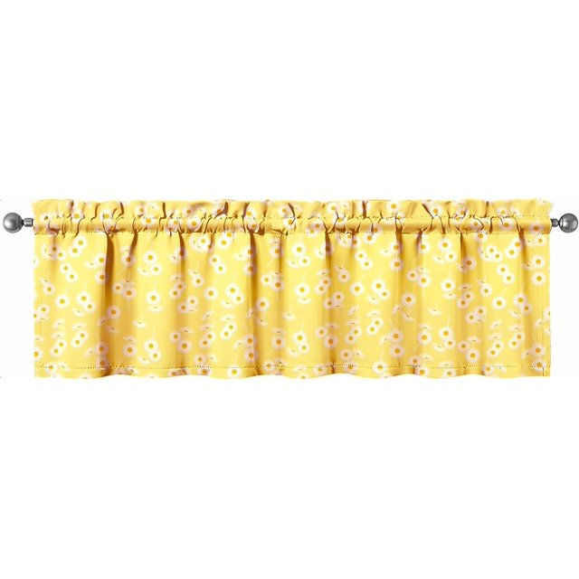 1 Piece Country Farmhouse Kitchen Curtains and Valances Set for Windows Country Themed Style Kitchen Window Curtains Over Sink Decor 18x54 in