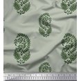 thumbnail image 1 of Soimoi Poly Georgette Fabric Leaves Block Decor Fabric Printed Yard 52 Inch Wide, 1 of 5