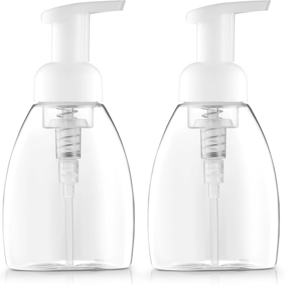 Foaming Soap Dispenser Pump-Bottle for Dr. Bronner's Castile Liquid Soap, 250ml (8.5 oz) Pack of 2