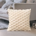 thumbnail image 4 of Aodebiao Easter Faux Weaving Snowflake Velvet Solid Color Pillow Office Sofa Lumbar Support Pillow Bedside Support Pillowcase Cushion for Couch Sofa Bedroom Patio Balcony, 4 of 7