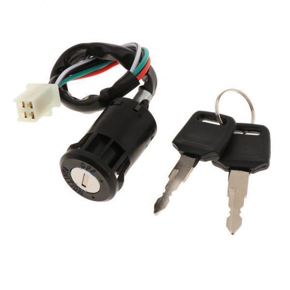 koolsoo 2xMotorcycle Ignition Key Switch for Motor ATV 50CC,110CC, 125CC,150CC , Black, 2 Pcs