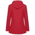 thumbnail image 3 of iHPH7 Manteau d'Extérieur Long Imperméable pour Femmes Manteaux d'Automne pour Femmes Manteau de Pluie à Capuche pour Femme Imperméables pour Femmes avec Capuche Manteau de Pluie de Randonnée pour Femme Mode d'Automne Rouge 5TG, 3 of 4
