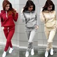 thumbnail image 5 of Tenue de Jogging pour Femmes Ensembles à Manches Longues Survêtement Ensemble 2 Pcs Pantalon Long Ensemble de Chandail à Capuchon, 5 of 5