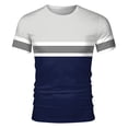 thumbnail image 4 of adviicd Chemises de Plage pour Hommes T-Shirt Tie Dye Manches Courtes Col Rond Bleu,TTG, 4 of 4