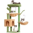 thumbnail image 1 of Cat Tree es Tower Condo with Scratching Post Cat Tower for Indoor Cats Fully Wrapped Sisal Pole Soft Platform Baskets and Dangling Toy Light HCTSW, 1 of 9