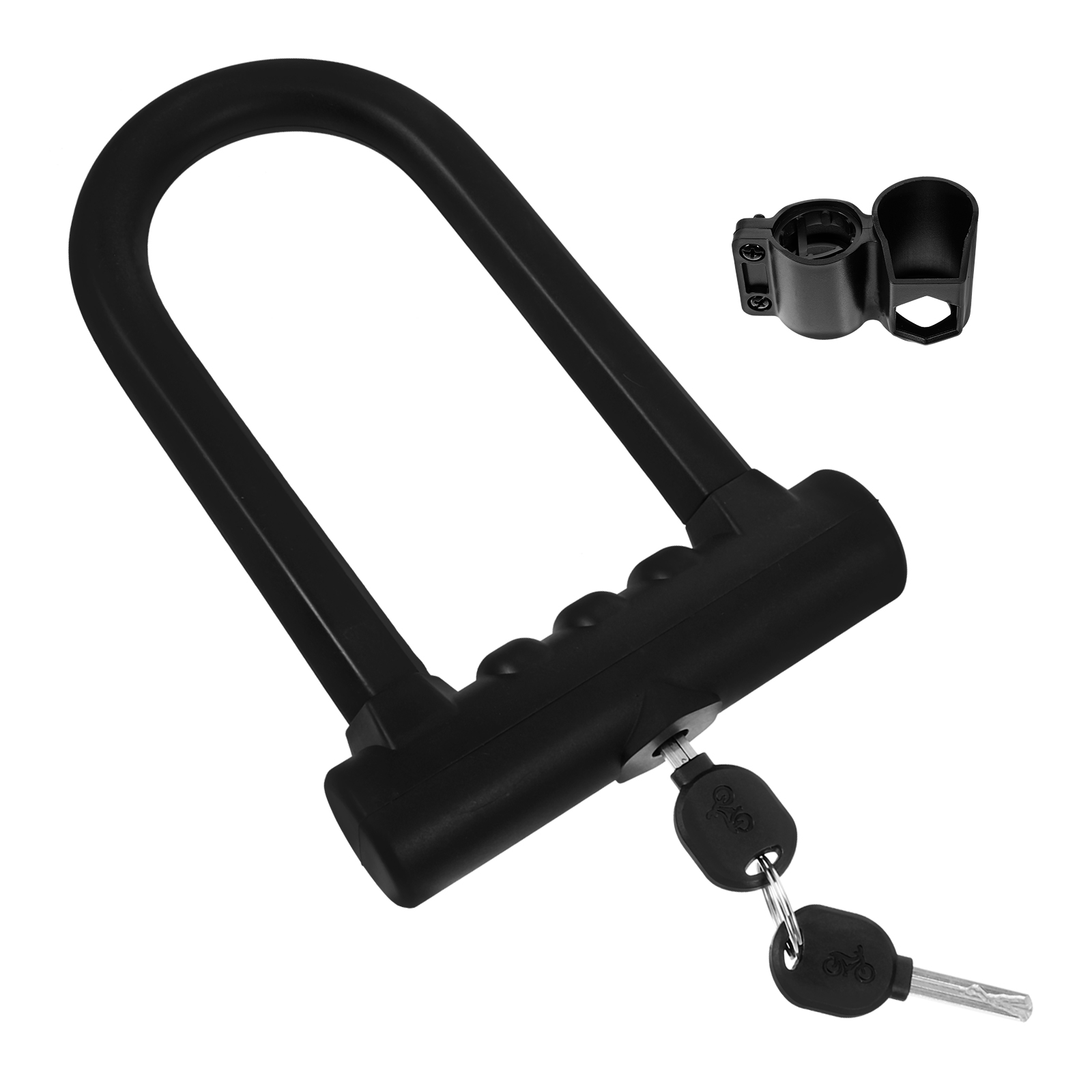 Verrou en U pour Vélo Verrou de Vélo Robuste Verrou en Forme de U pour Bicyclette Verrou en Fer et Silicone pour Bicyclette